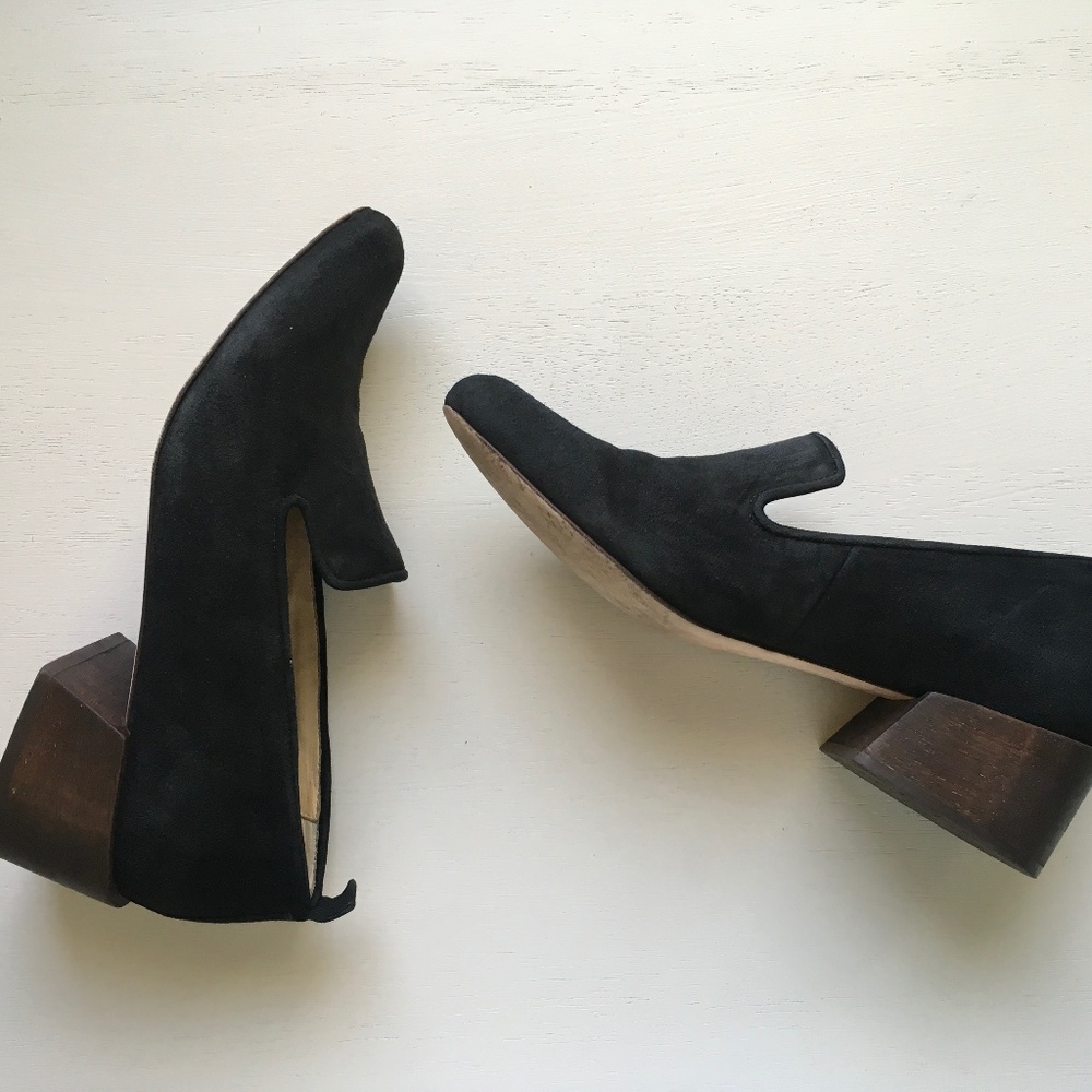 Mari Giudicelli black suede loafer pump - Picture 1 of 7